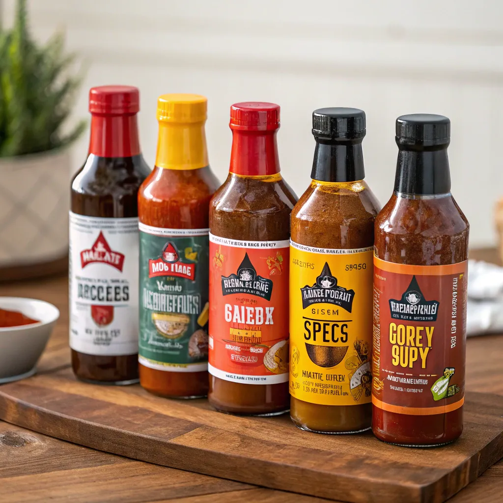 Variety of TEXASHUNDERBBQ sauces